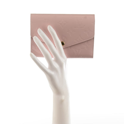 Louis Vuitton Vernis Sarah Compact Wallet Rose Ballerine 2 of 7
