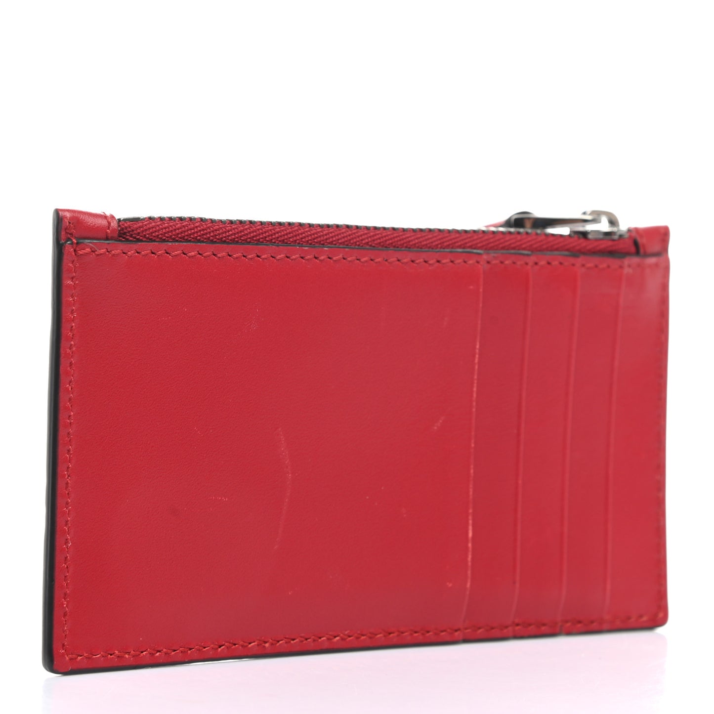 Guccissima Signature Coin Case Card Holder Hibiscus Red