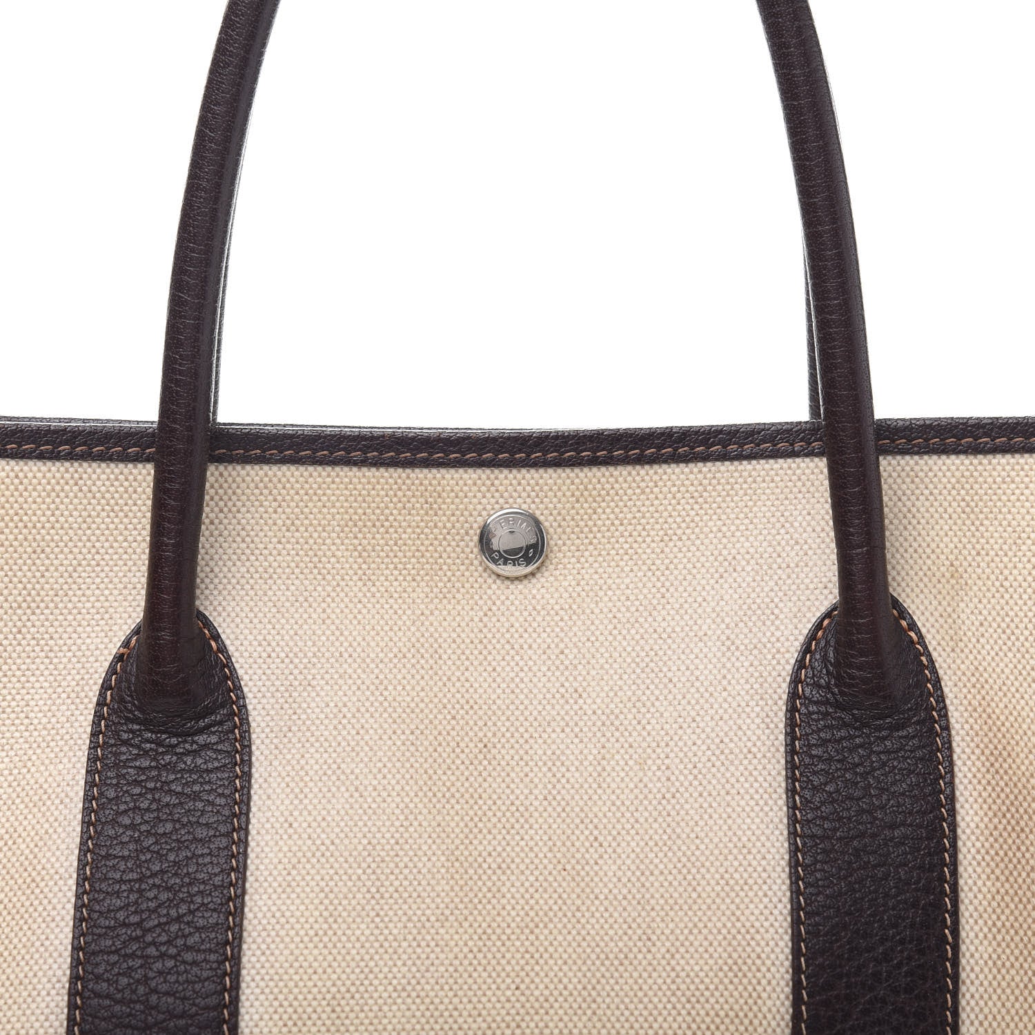 Hermes Toile Buffle Gala Garden Party Tote 36 MM Marron Fonce 15 of 15
