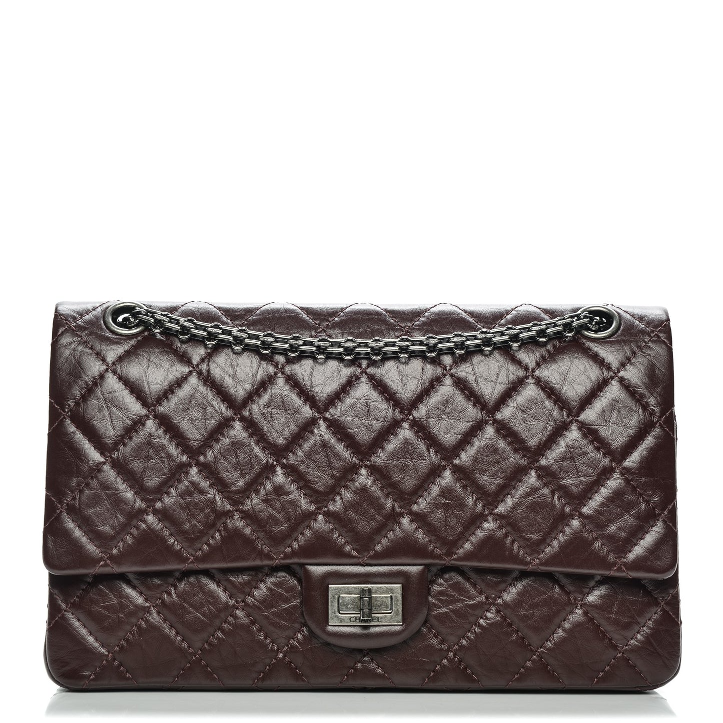 Aged Calfskin Quilted 2.55 Reissue 226 Flap Dark Brown