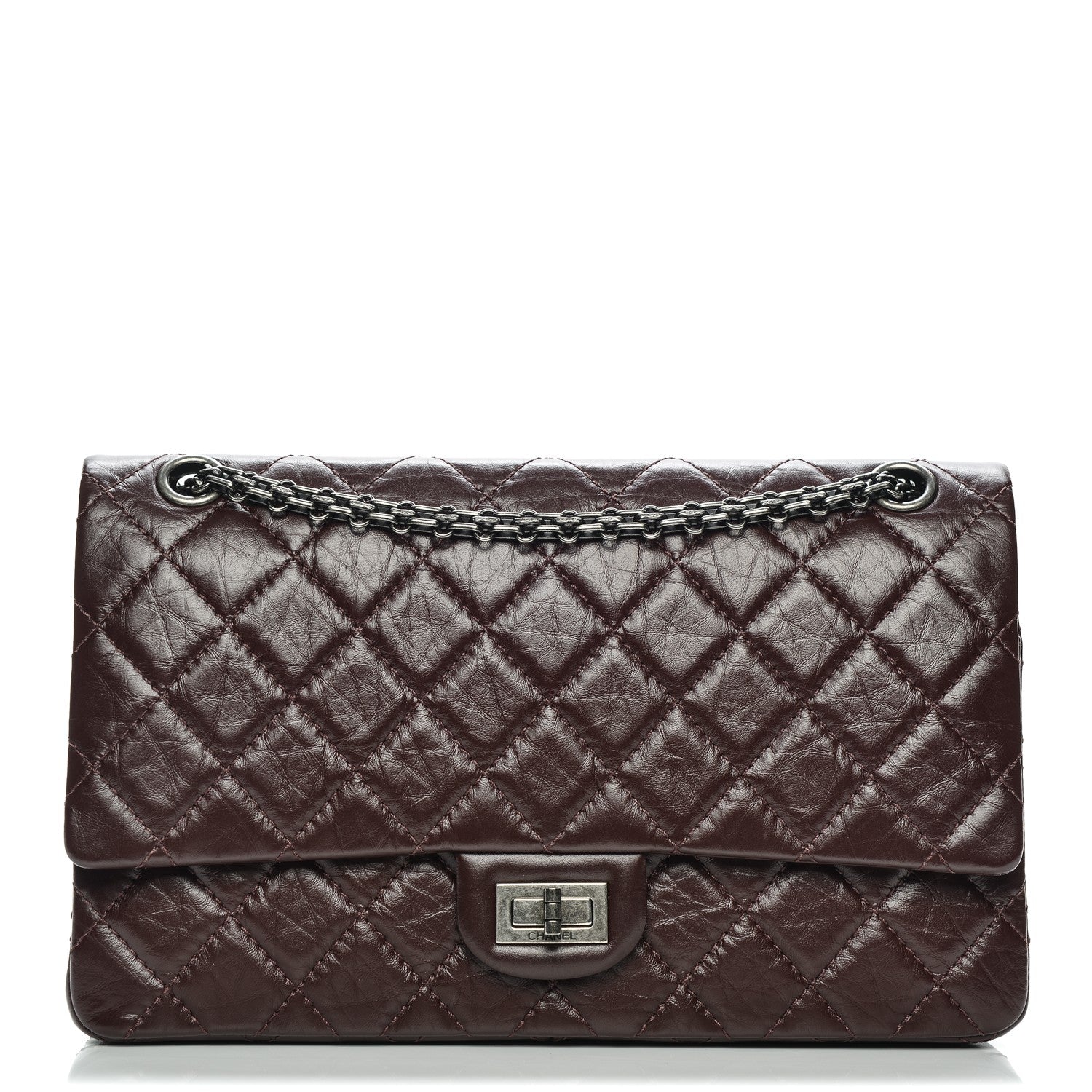 Chanel Aged Calfskin Quilted 2.55 Reissue 226 Flap Dark Brown 8 of 14