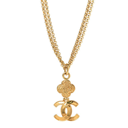Chanel Metal CC Double Chain Necklace Gold 1 of 6