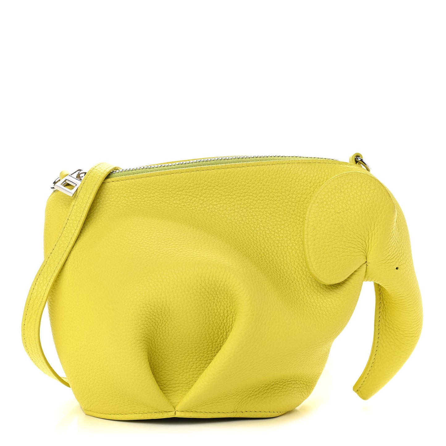 Calfskin Mini Elephant Crossbody Bag Yellow