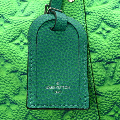 Louis Vuitton Taurillon Illusion Keepall Bandouliere 50 Bleu Vert 9 of 10