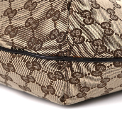 Gucci Monogram Medium Half Moon Hobo Dark Brown 9 of 21