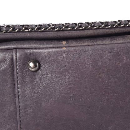 Chanel Calfskin Quilted Large CC Enchained Accordion Flap Grey 15 of 17