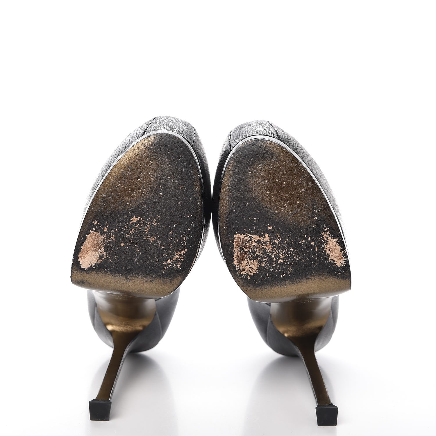 Saint Laurent Vernigolf Tribtoo 105 Platform Pumps 37.5 Black 7 of 17