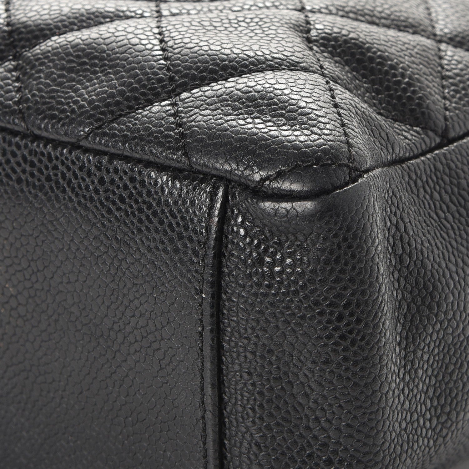 Chanel Caviar Quilted Petit Shopping Tote PST Black 10 of 13