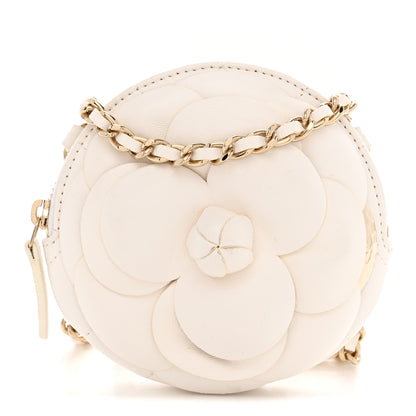 Chanel Lambskin Mini Camellia Bouquet Clutch With Chain White 1 of 10