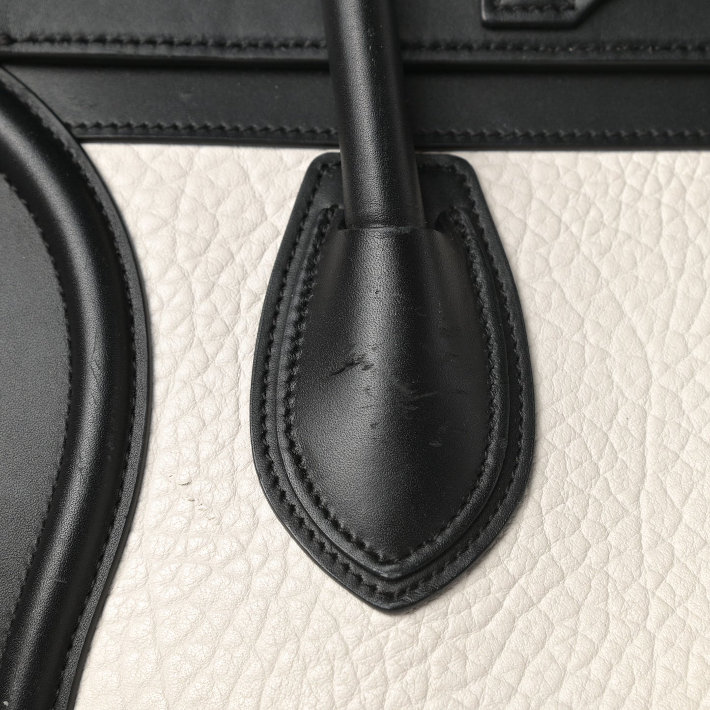 Bullhide Calfskin Suede Mini Tri-Color Luggage White