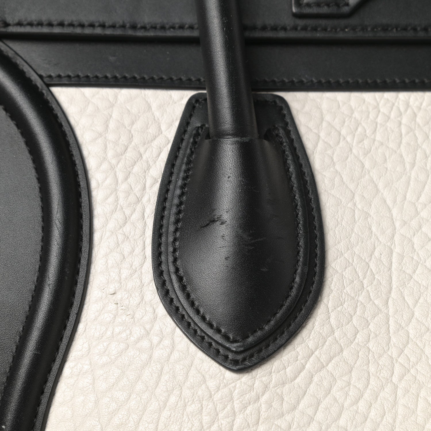 Celine Bullhide Calfskin Suede Mini Tri-Color Luggage White 19 of 19
