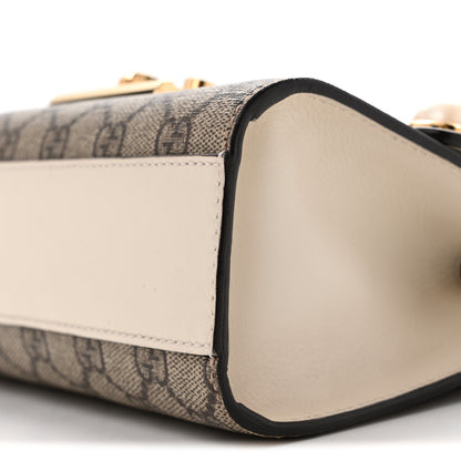 Gucci GG Supreme Monogram Studded Small Padlock Shoulder Bag White 10 of 14