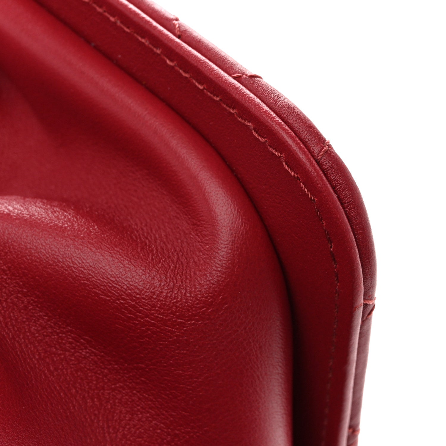 Chanel Calfskin Quilted CC Chain Accordion Tote Red 11 of 12