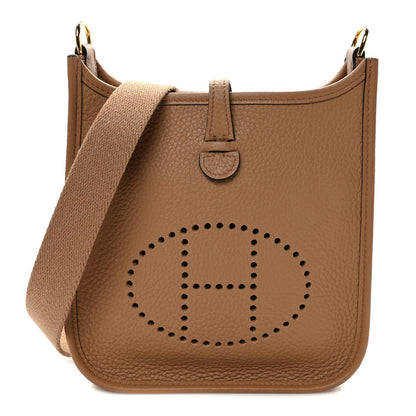 Hermes Taurillon Clemence Amazone Evelyne TPM Chai 1 of 9
