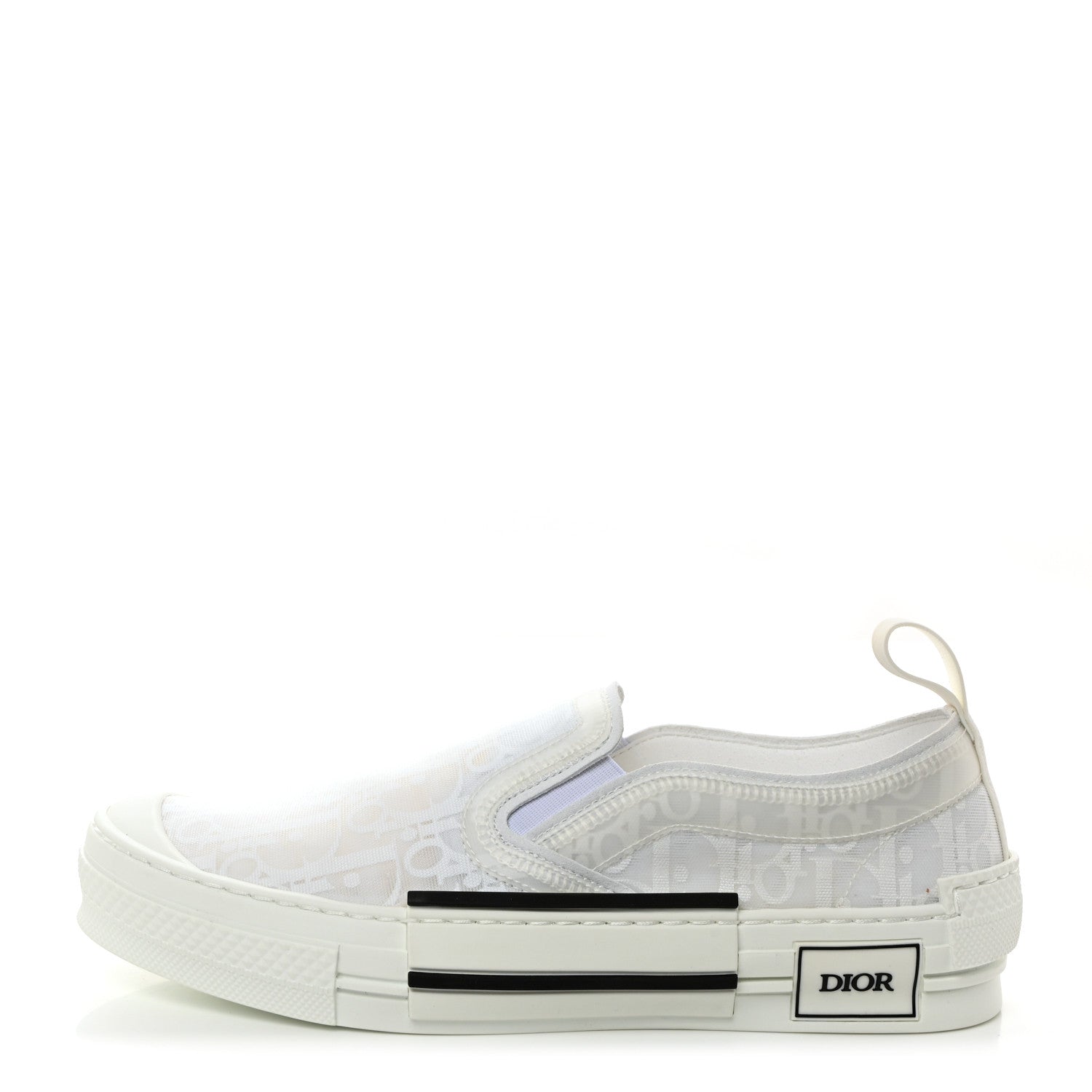 Christian Dior Technical Canvas Oblique Mens B23 Slip On Sneakers 39 White 1 of 9