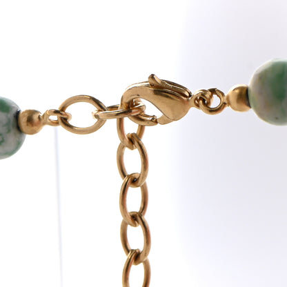 Christian Dior Metal Gray Hawk Jardin Double Bracelet Green Gold 6 of 8