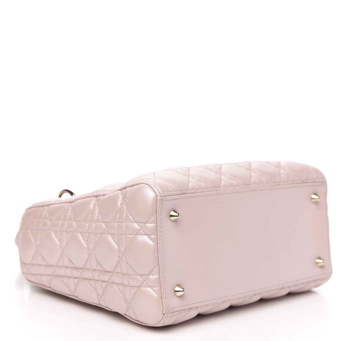 Pearly Lambskin Cannage Medium Lady Dior Lotus
