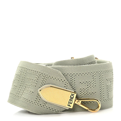 Fendi Canvas Calfskin FF Adjustable Strap You Green Tea 1 of 4