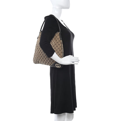 Gucci Monogram Medium New Britt Hobo Dark Brown 2 of 10