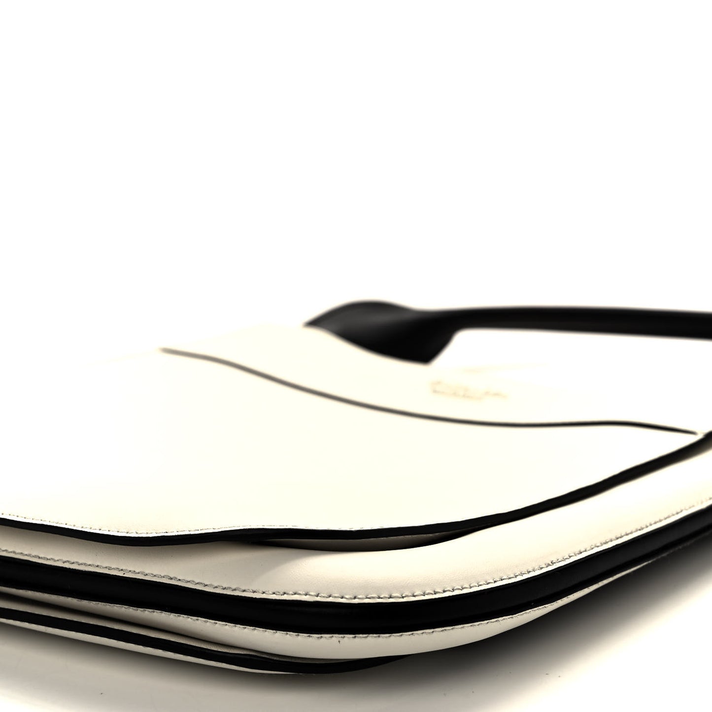 City Calfskin Small Margit Bag White Black