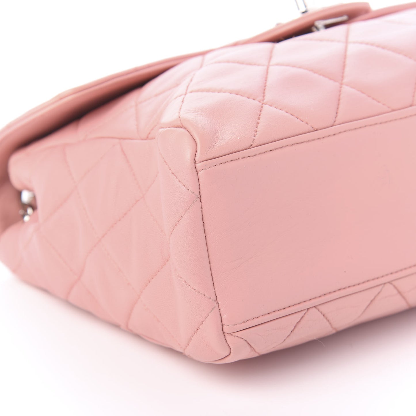 Lambskin Quilted Small Single Flap Pink