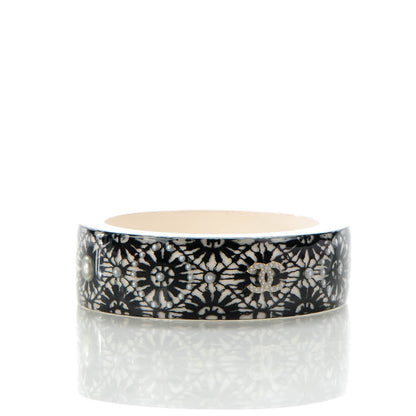 Chanel Resin Lace Pearl CC Bangle Black 3 of 5
