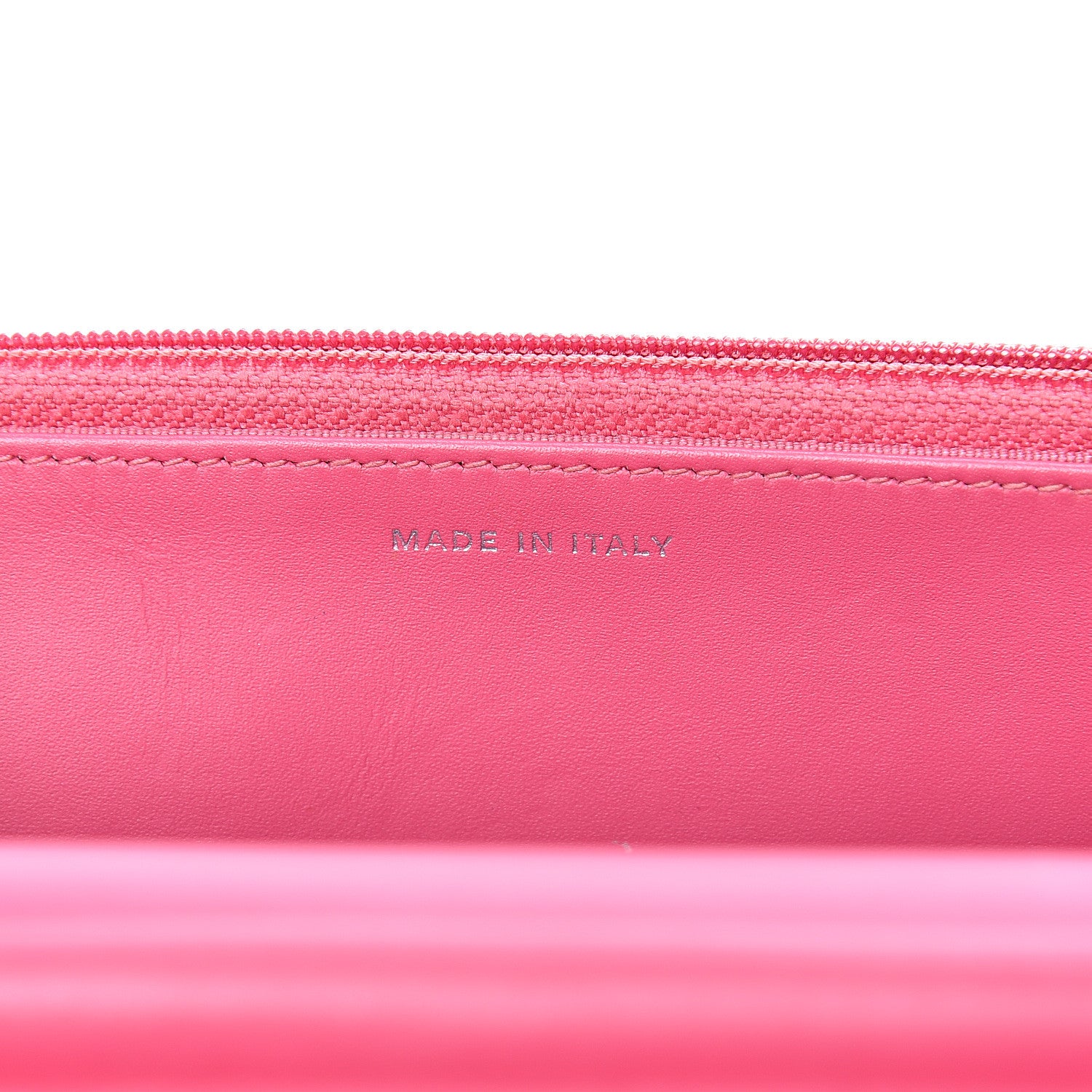 Chanel Patent Quilted Wallet On Chain WOC Fuchsia 6 of 14