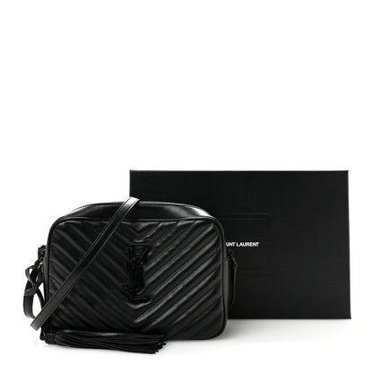 Saint Laurent Calfskin Matelasse Monogram Monochrome Lou Camera Bag Black 12 of 12