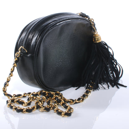 Chanel Lambskin CC Tassel Bag Black 3 of 8