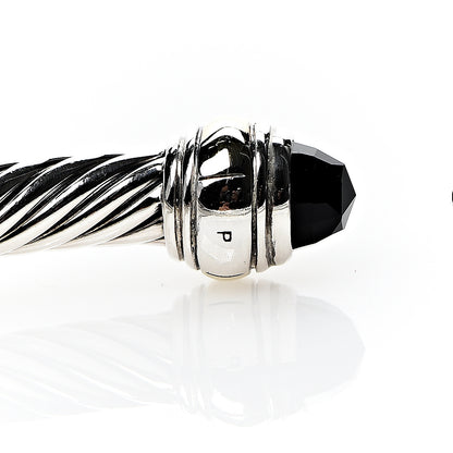 David Yurman Sterling Silver 14K Yellow Gold Black Onyx 5mm Cable Classics Bracelet 5 of 5