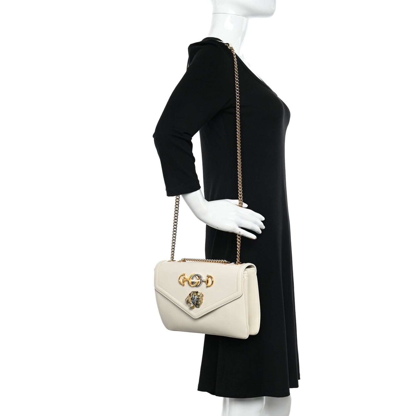 Vitello Palmellato Lux Crystal Medium Rajah Shoulder Bag Mystic White Multicolor