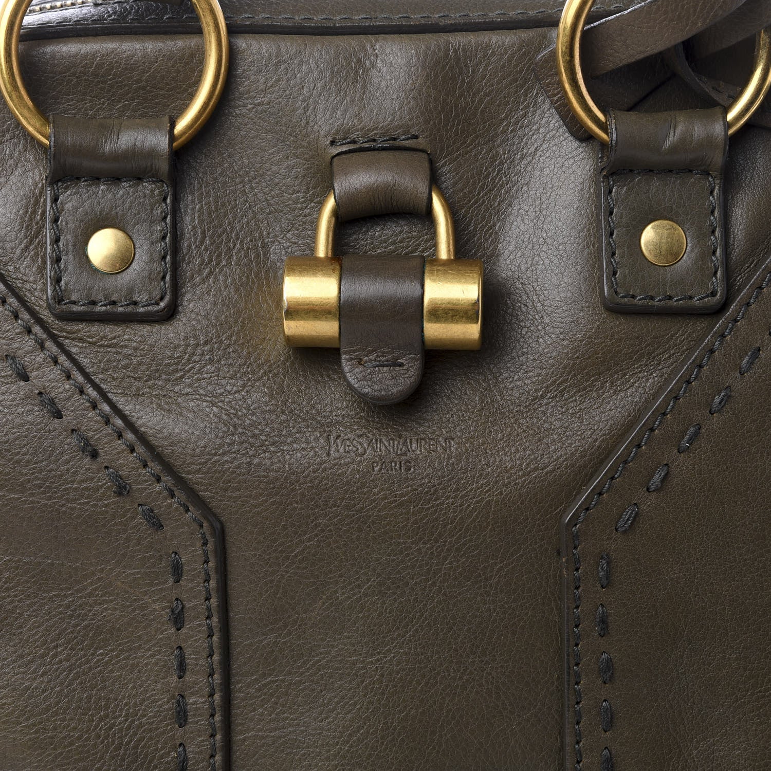 Saint Laurent Calfskin Medium Muse Khaki 8 of 8