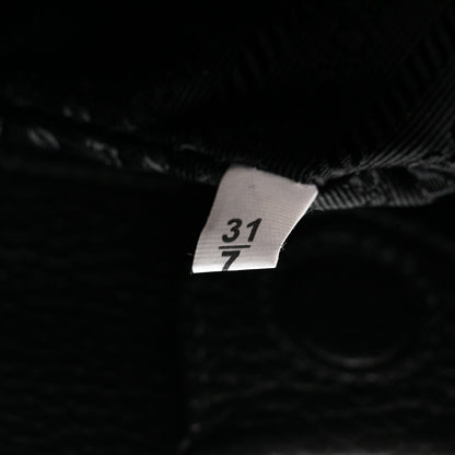 Prada Vitello Daino Soft Hobo Messenger Bag Black 7 of 10