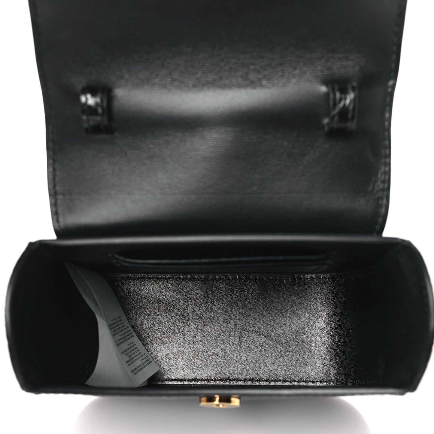 Patent Crocodile Embossed Mini La Medusa Bag Black