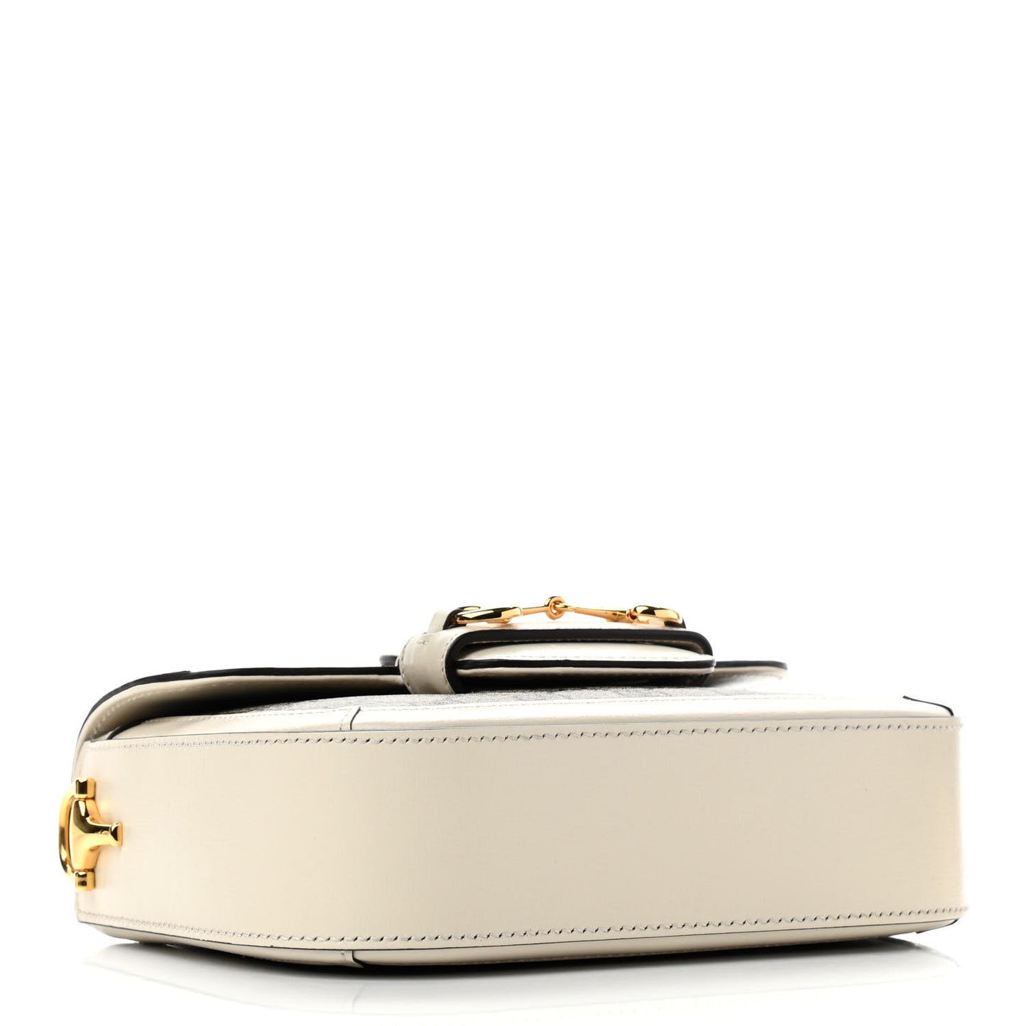 GG Supreme Monogram Web Mini Horsebit 1955 Shoulder Bag Beige Mystic White