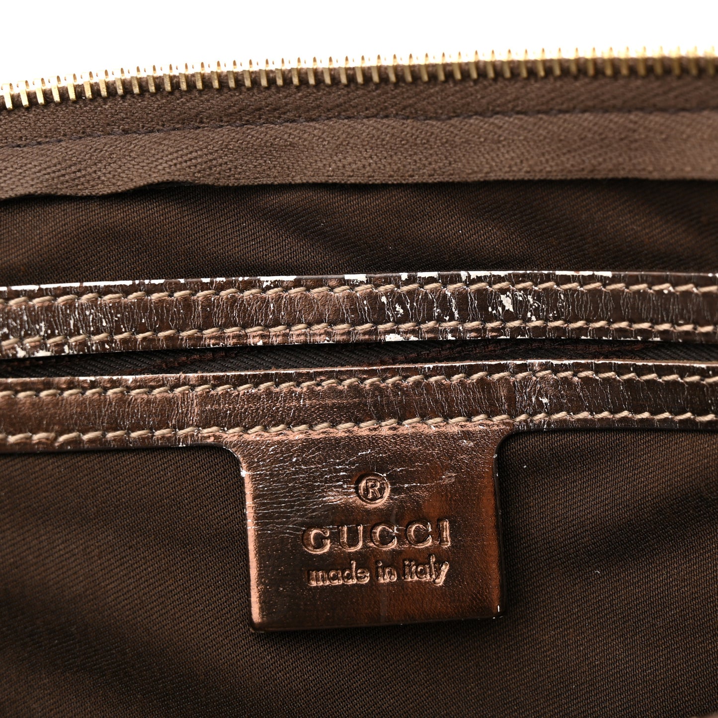 GG Supreme Monogram Medium Joy Boston Dark Brown Bronze