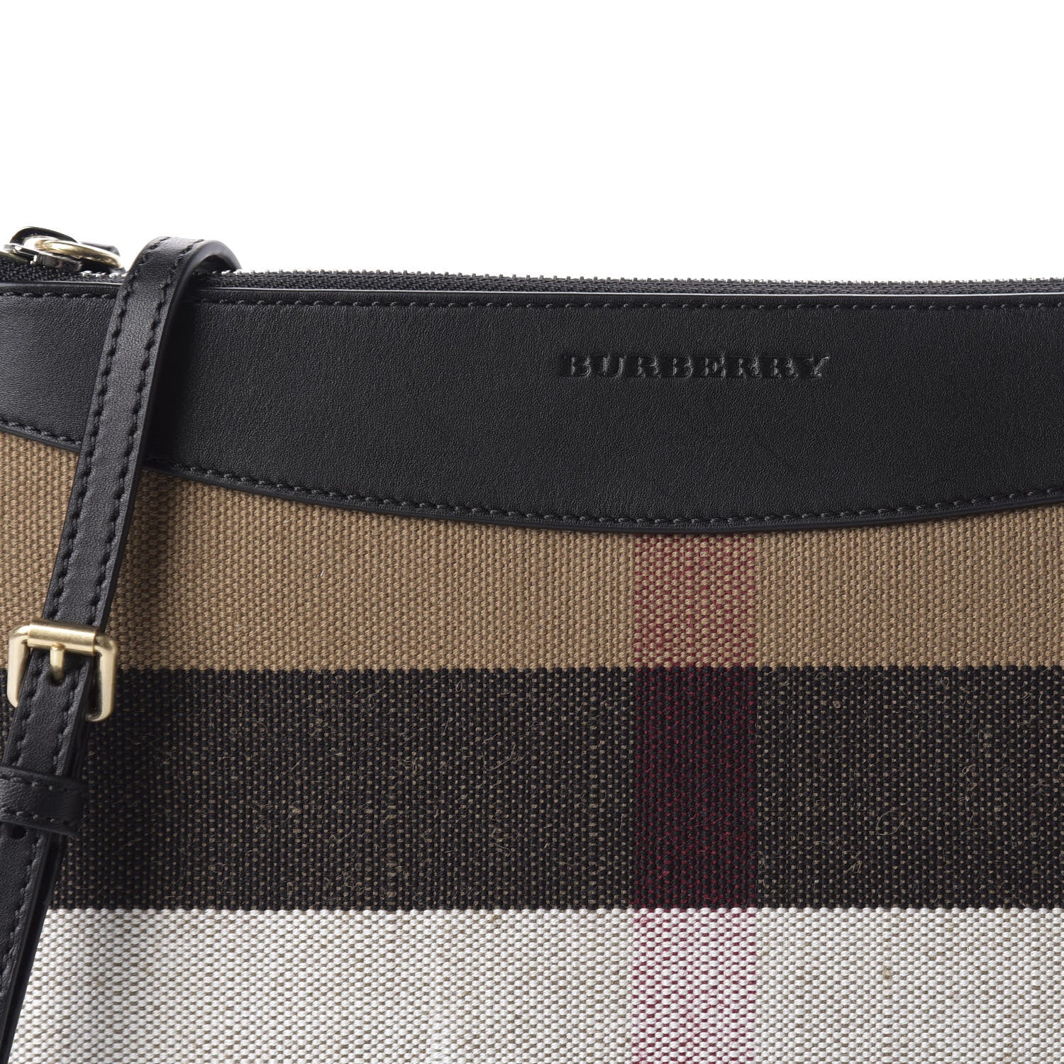Burberry Mega Check Peyton Crossbody Clutch Bag Black 11 of 11