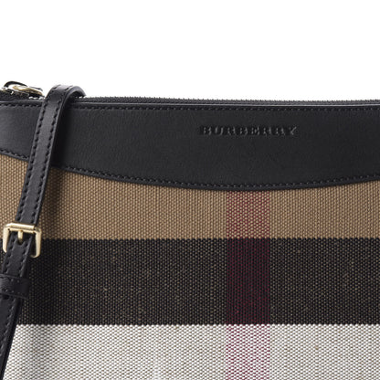 Burberry Mega Check Peyton Crossbody Clutch Bag Black 11 of 11
