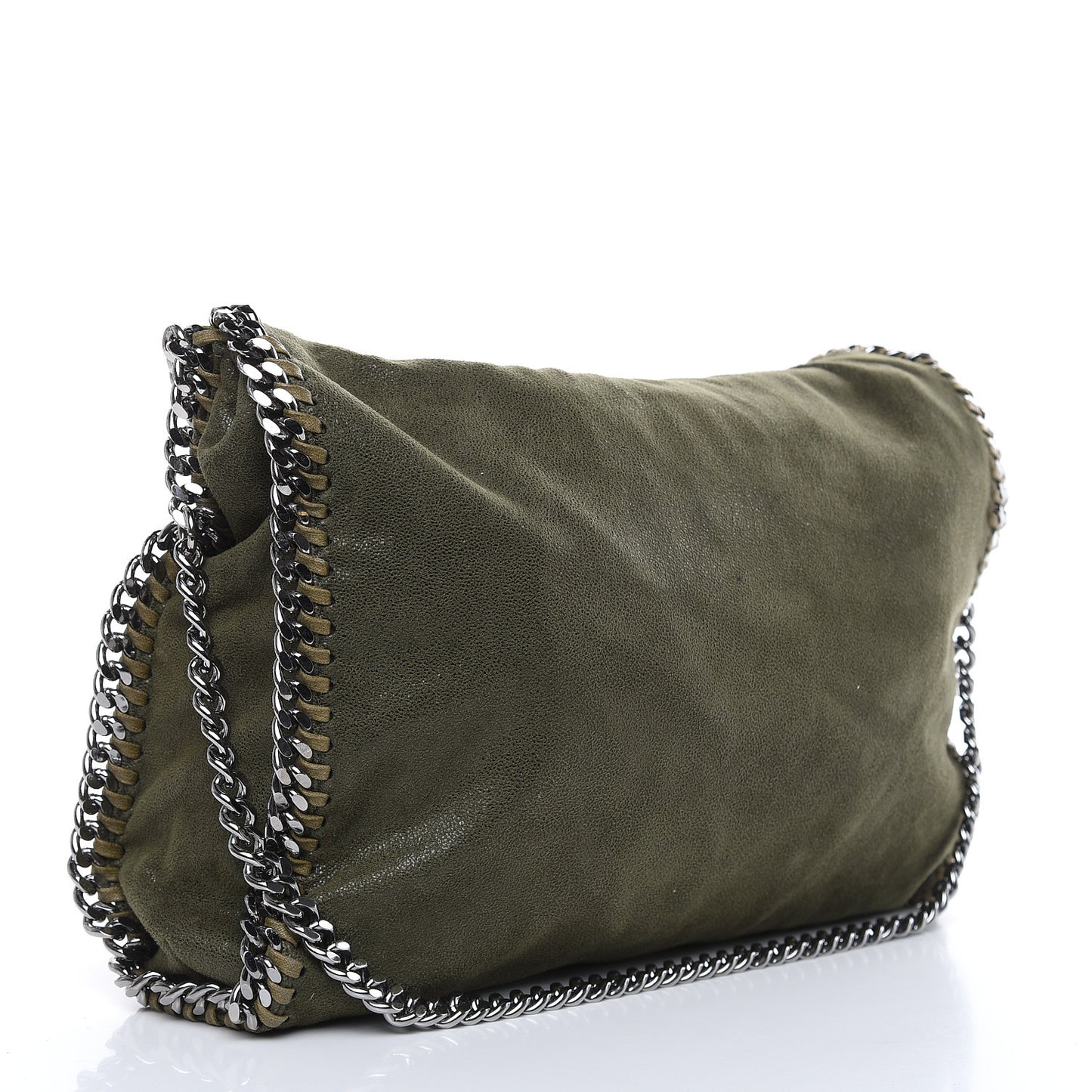 Shaggy Deer Falabella Fold Over Tote Olive