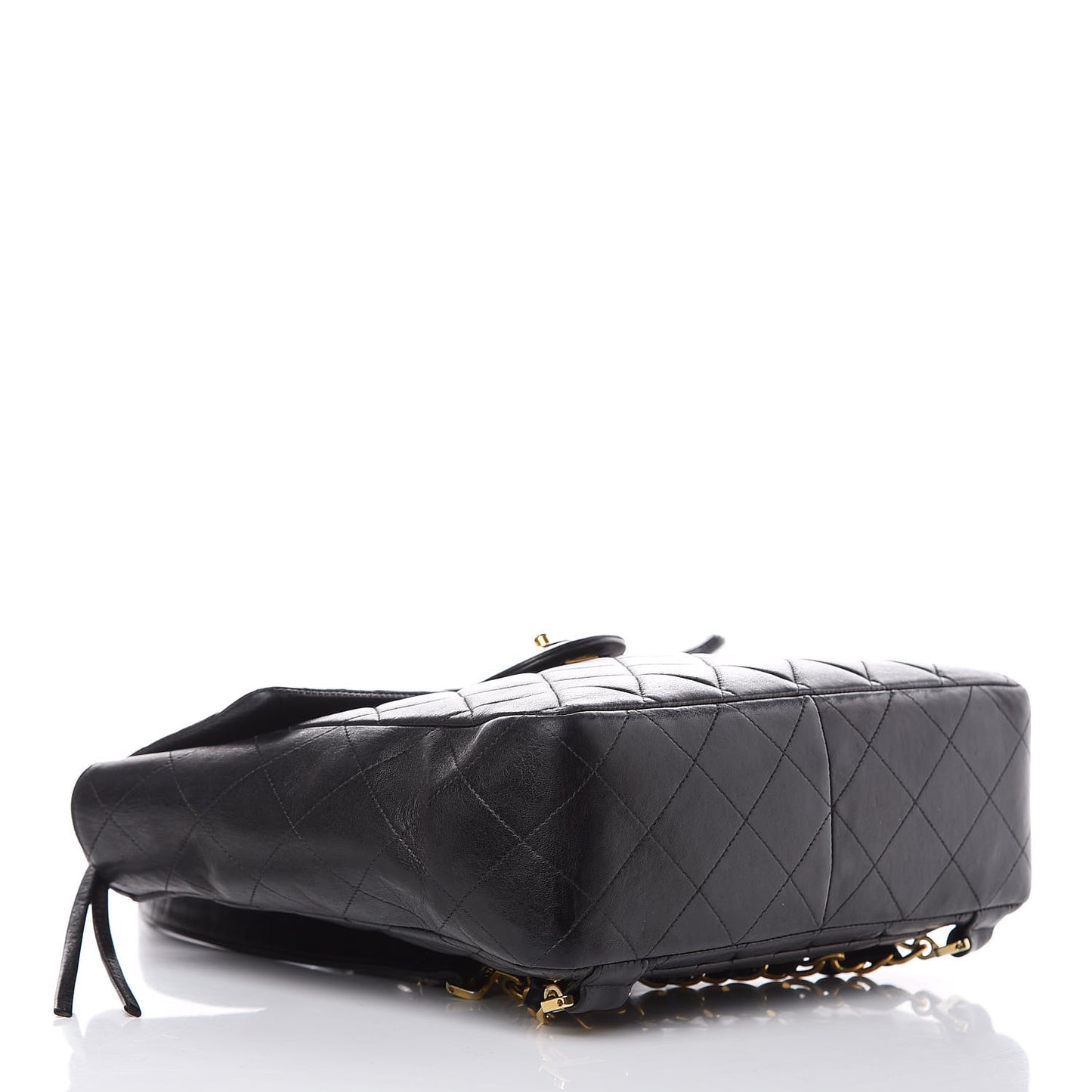 Lambskin Quilted Backpack Black