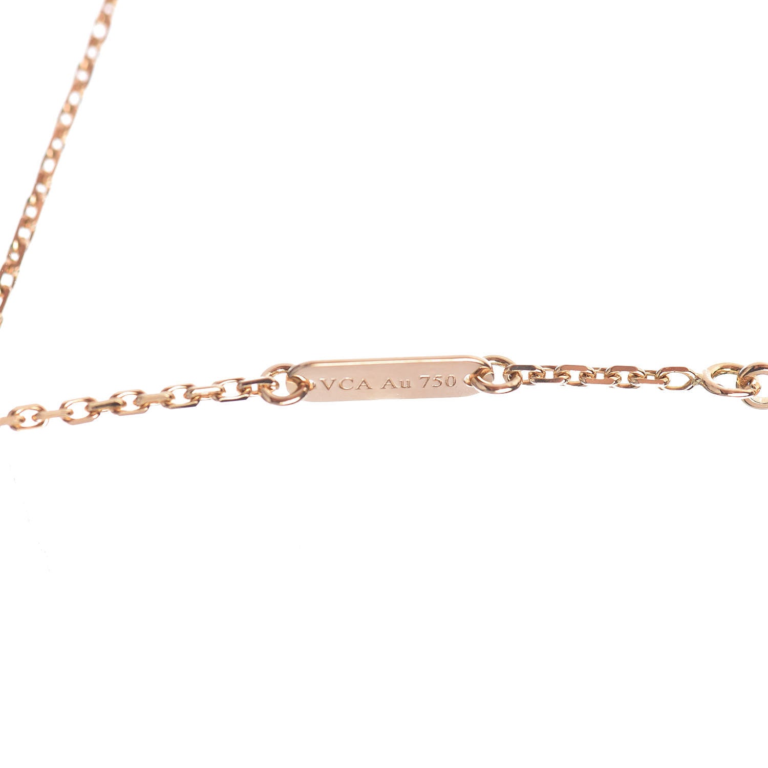 Van Cleef & Arpels 18K Yellow Gold Mother of Pearl Vintage Alhambra Pendant Necklace 6 of 8