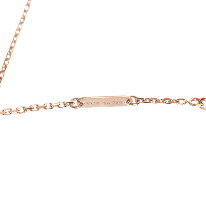 Van Cleef & Arpels 18K Yellow Gold Mother of Pearl Vintage Alhambra Pendant Necklace 6 of 8