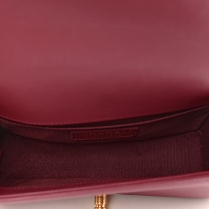 Chanel Calfskin Chevron Quilted Small Boy Flap Burgundy 5 of 9