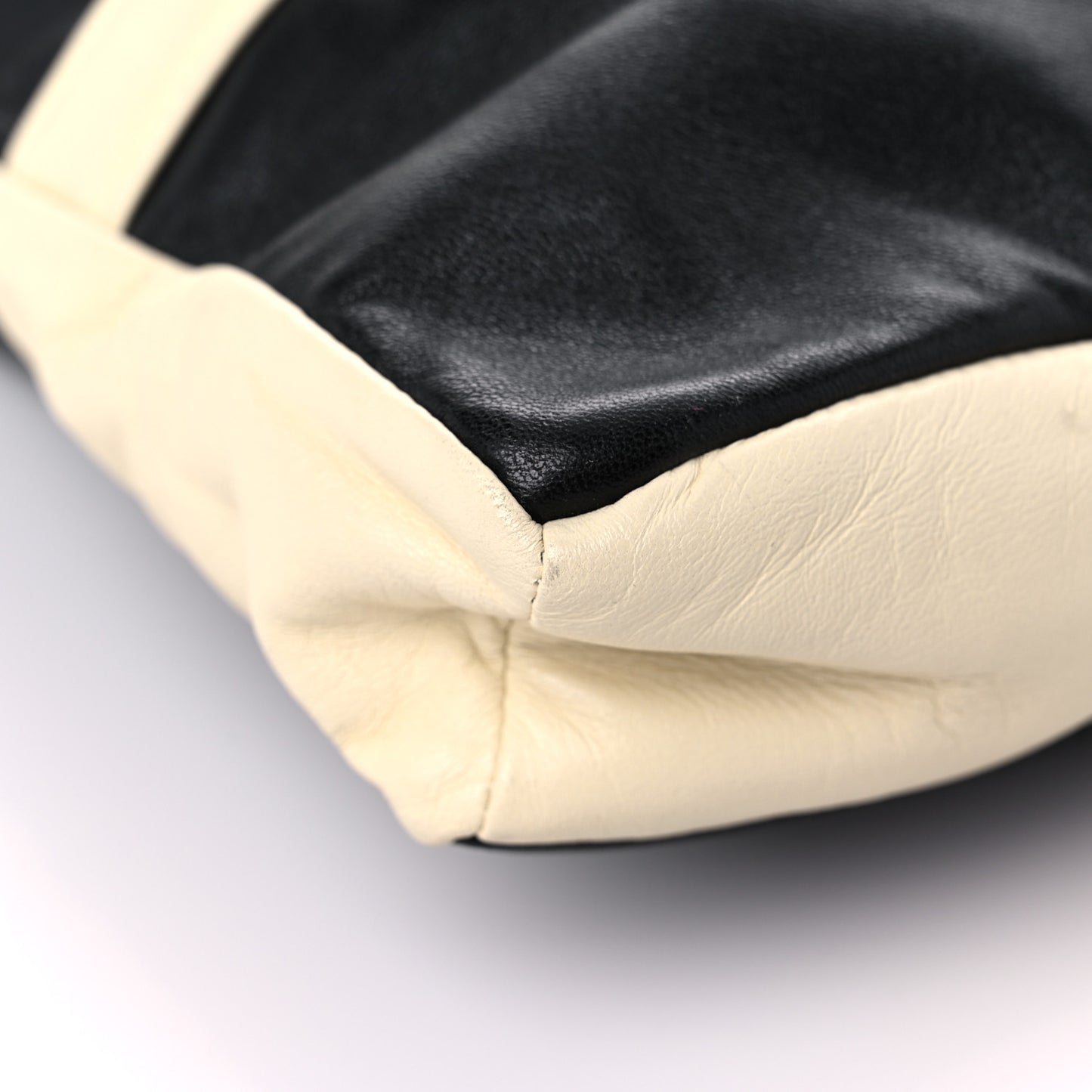 Lambskin Large Girl Bag Black Beige