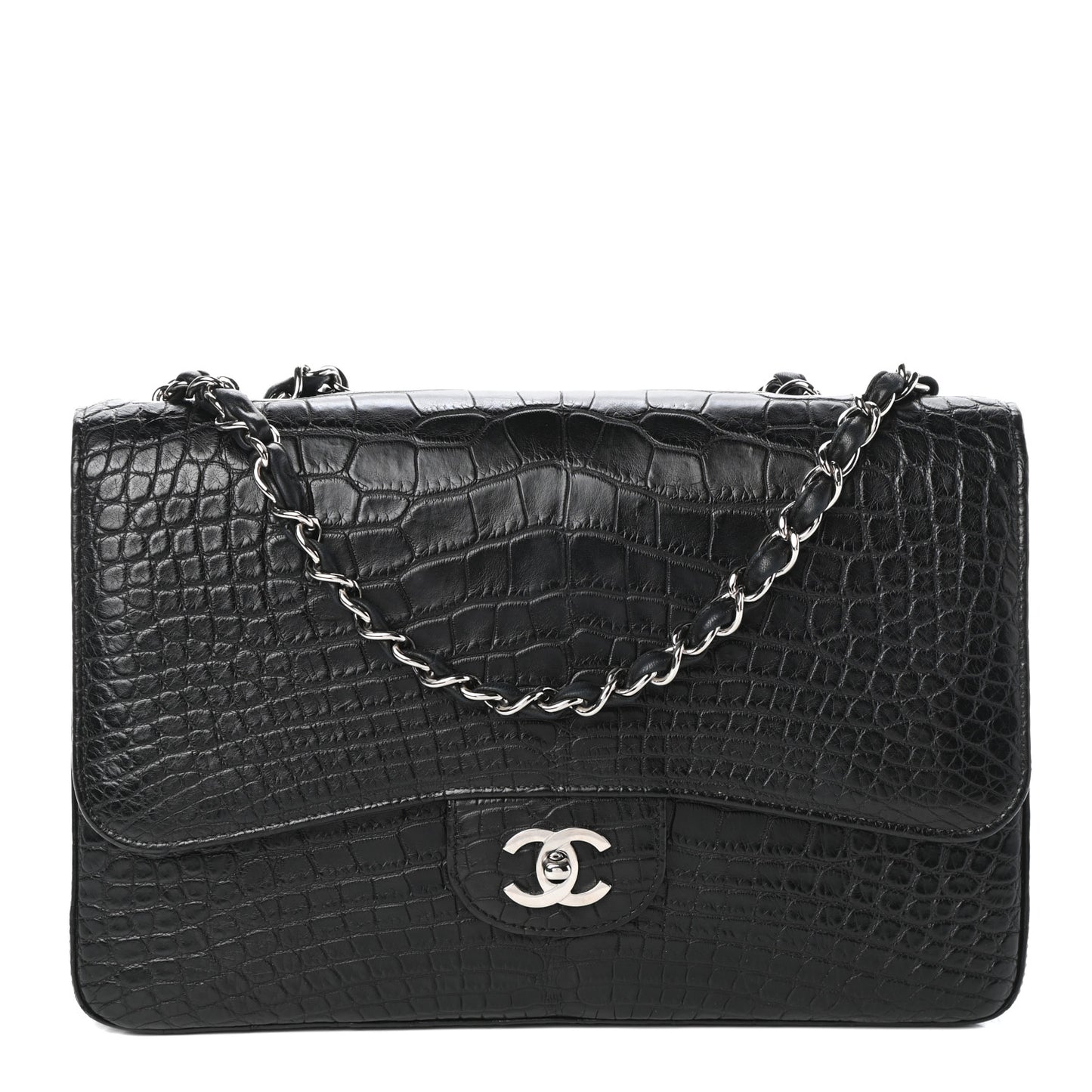 Alligator Jumbo Single Flap Black