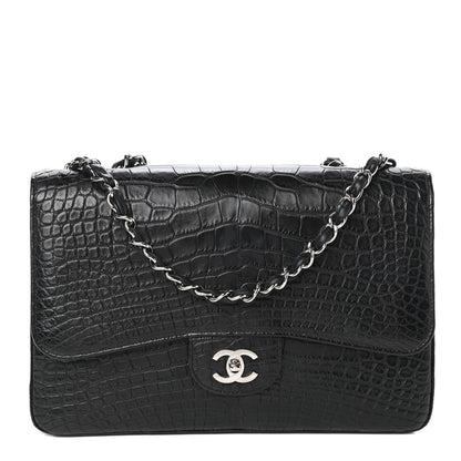 Chanel Alligator Jumbo Single Flap Black 1 of 10