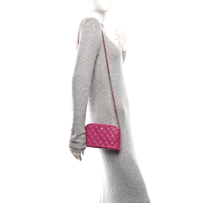 Chanel Caviar Quilted Classic Clutch With Chain Fuchsia 2 of 10