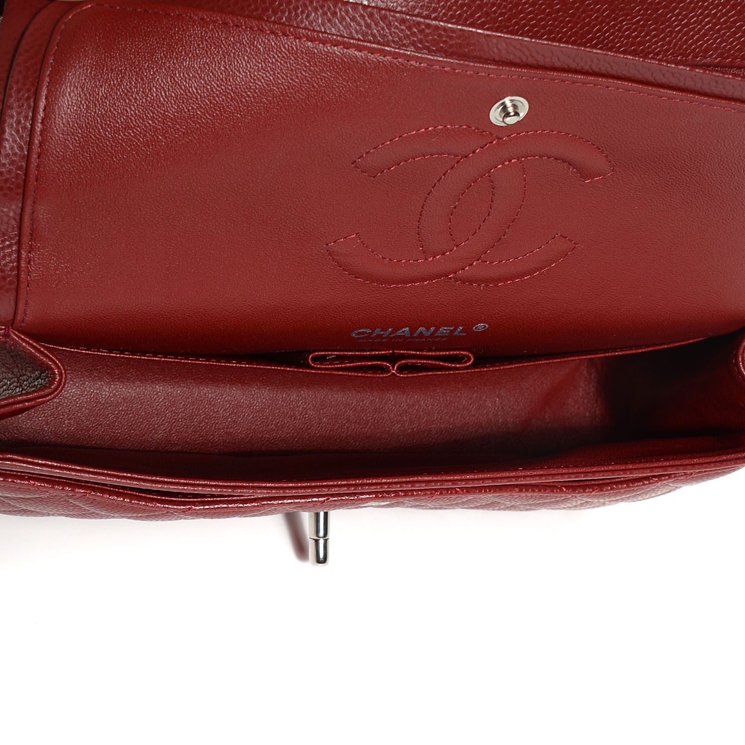 Chanel Caviar Quilted Medium Double Flap Red 6 of 9