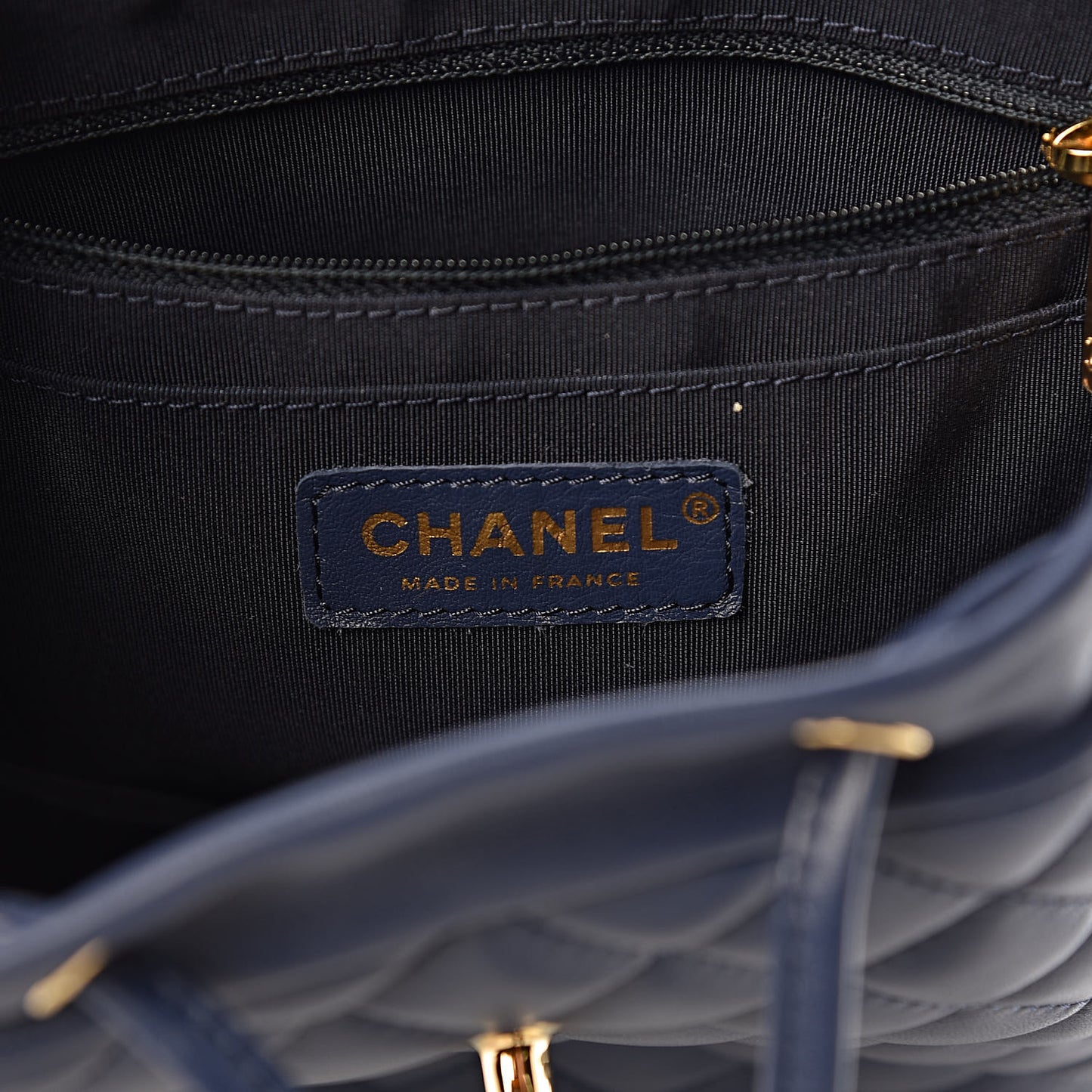 Lambskin Quilted Small Urban Spirit Backpack Navy