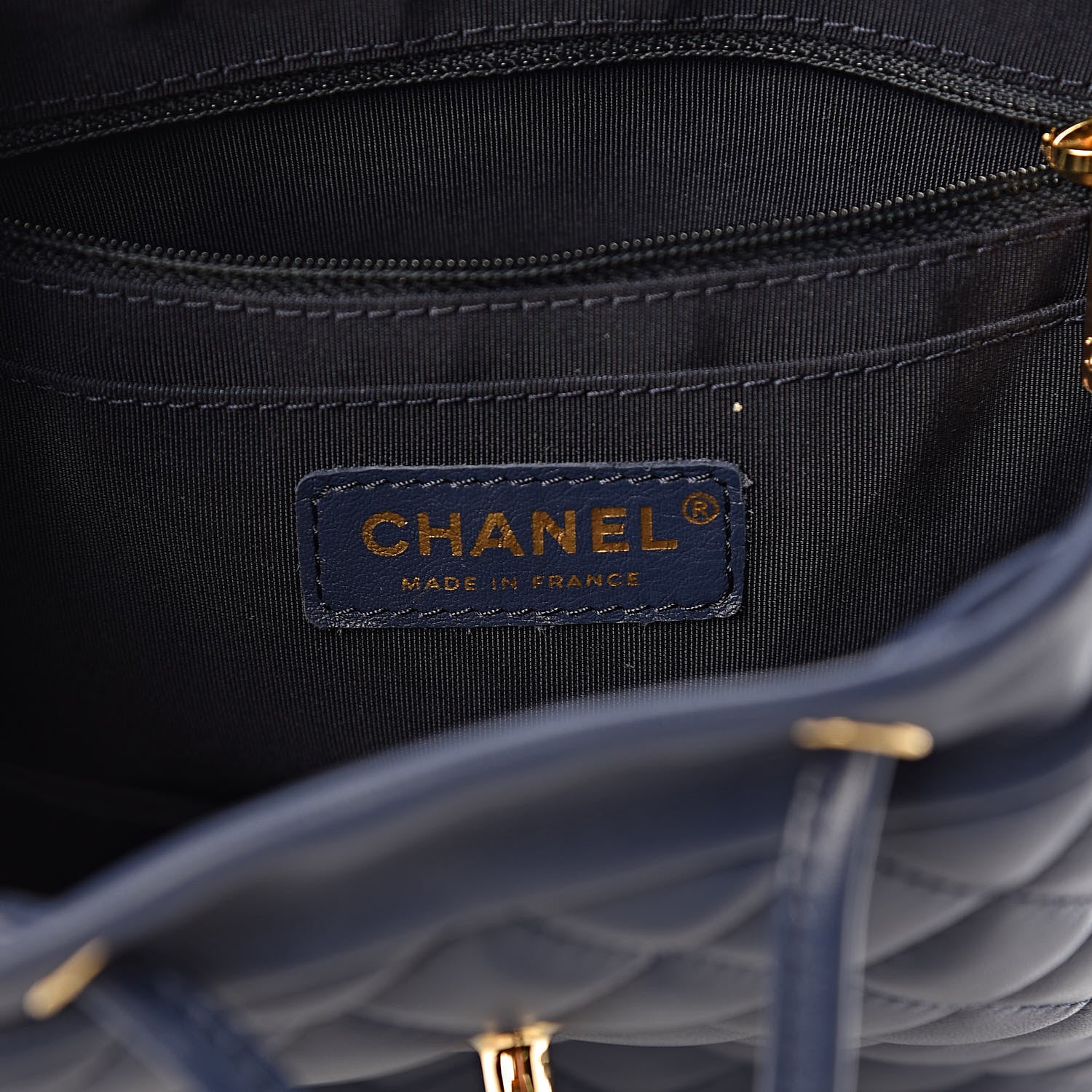 Chanel Lambskin Quilted Small Urban Spirit Backpack Navy 6 of 11